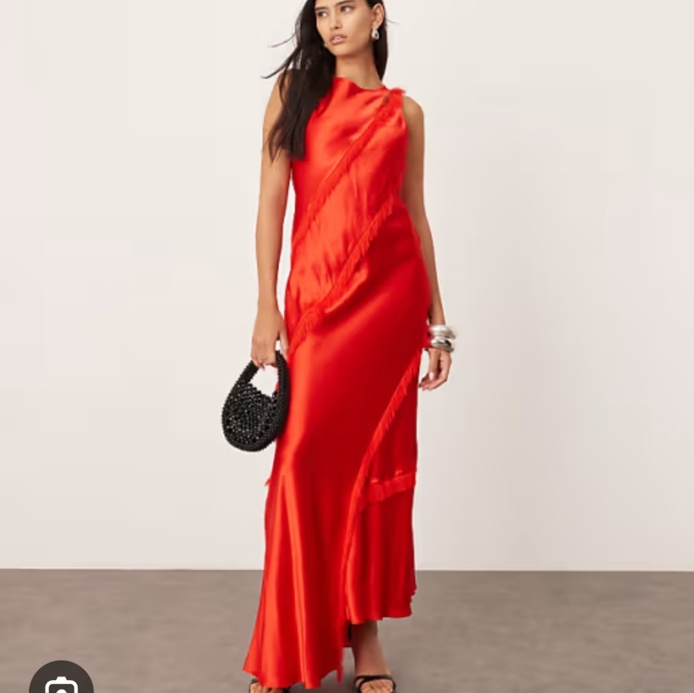 ASOS Red Satin Dress